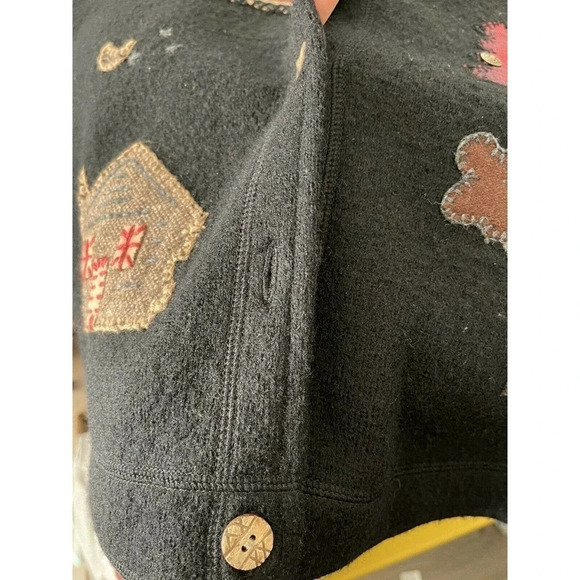 Woolrich Wool Embroidered Patchwork Vest Size Medium - Picture 6 of 8